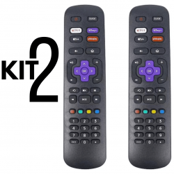 Kit 2 Controle remoto para tv led philco e aoc roku smart ptv55g52r2c /43s5195/78g