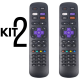 Kit 2 Controle remoto para tv led philco e aoc roku smart ptv55g52r2c /43s5195/78g