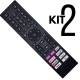 kit 2 Controle remoto para tv led toshiba smart com netflix / prime video / youtube / claro ct95017