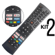 Kit 2 Controle Remoto Para Tv Multilaser Led Smart 4k Tl032 TL039 32, 50 e 55 POLEGADAS