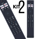 Kit 2 Controle remoto para tv philips smart uhd 4k serie 7900 ambilight 50pug7406/78