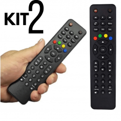 kit 2 Controle Remoto Receptor Oi Tv Hd Elsys Etrs35 Etrs38