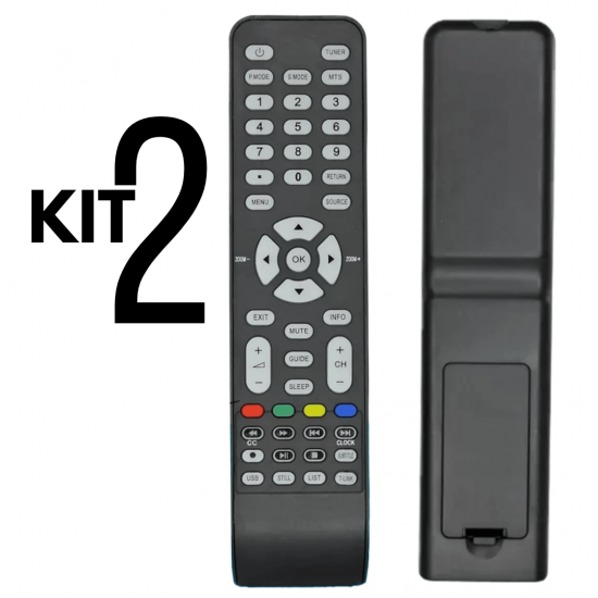 kit 2 controle Remoto Tv Philco Ph24t21dg Ph28b25dg Ph28t35dg Ph32f33dgb Ph42b25dg