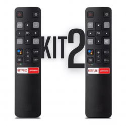 kit 2 Controle TCL Smart 4k Android Netflix e Globoplay