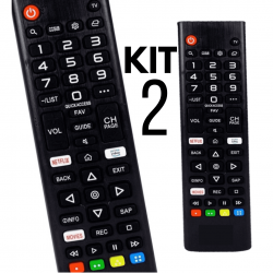 kit 2 Controle-tv-compativel-oled-65c9psa-smart-43lk5750-akb-75675304-9053-86sj9570-55sj9500-55sj800