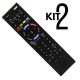 kit 2 Controle Tv Led Sony Bravia com botao netflix Kdl-46Hx805/ Kdl-40Hx755/ Kdl-55Hx755