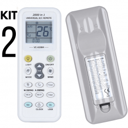 kit 2 Controles Remoto Universal Ar Condicionado