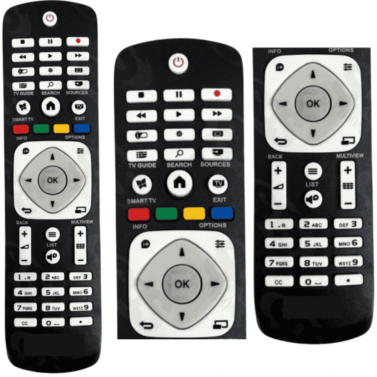 KIT 2 FBG-7048 CONTROLE REMOTO COMPATIVEL TV LCD PHILIPS SMART