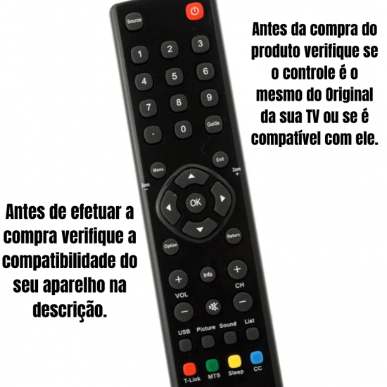 KIT 2 FBG-7988 CONTROLE REMOTO COMPATIVEL TV LCD PHILCO