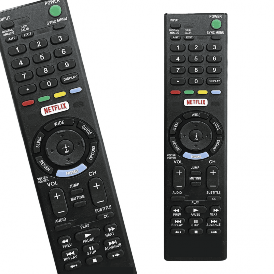 KIT 2 FBG-8055 CONTROLE REMOTO COMPATIVEL TV LCD SONY NETFLIX
