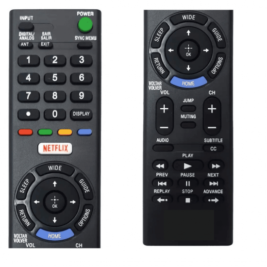 KIT 2 FBG-8055 CONTROLE REMOTO COMPATIVEL TV LCD SONY NETFLIX