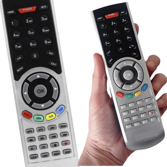 KIT 2 FBG-8074 CONTROLE REMOTO COMPATIVEL RECEPTOR ALPHASAT