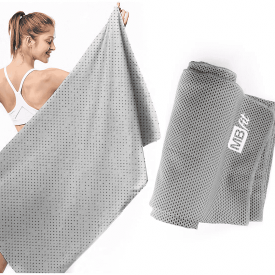 2 Toalhas Microfibra Grande Secagem Rápida Gelada Fit Esporte Academia Alta Absorção