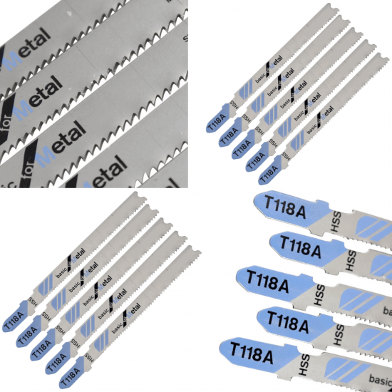 10 peças lâminas de serra tico-tico T118A Metal