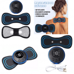 kit 2 Massageadores Elétrico por Impulso Elétrico! Cervical, Lombar e Corpo