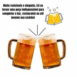 Kit 2 Canecas de Chopp e Cerveja Vidro