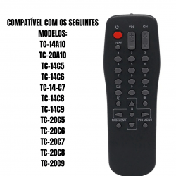 KIT 2  VC-A114 CONTROLE REMOTO COMPATIVEL TV TUBO PANASONIC