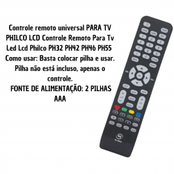 kit 2 controle Remoto Tv Philco Ph24t21dg Ph28b25dg Ph28t35dg Ph32f33dgb Ph42b25dg