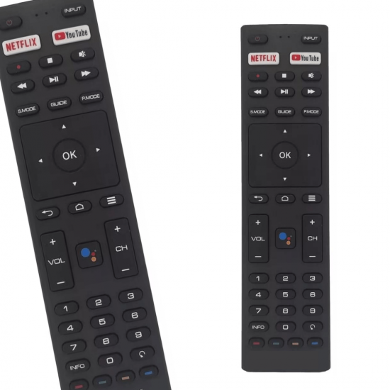 Kit 2 Controle para jvc smart tv teclas netflix youtube