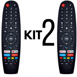 KIT 2 VC-A8334 CONTROLE REMOTO COMPATIVEL TV LCD multilaser