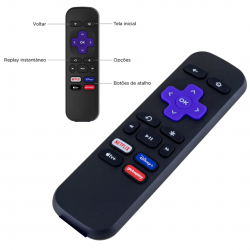 Kit 2 Controles remoto para Roku Express Dispositivo de streaming, ROKU000001 3930BR