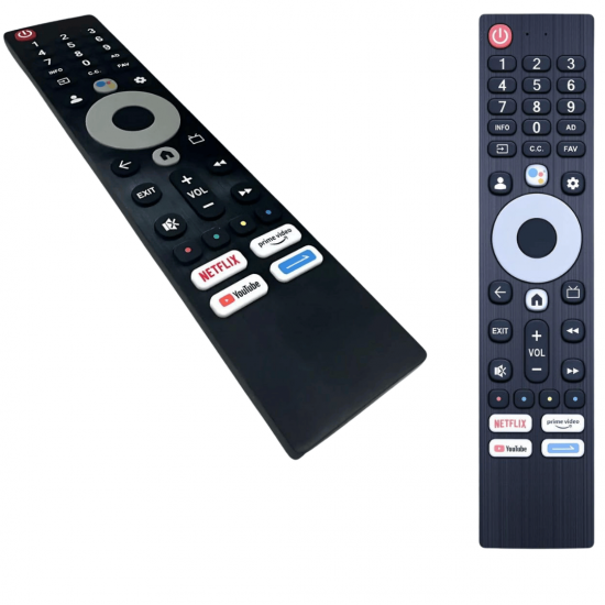 2 Controles Remoto Compatível Tv Philco Britania Ptv65g3bgtssbl PTV50G2SGTSSBL Tv Smart 4k S/ Voz