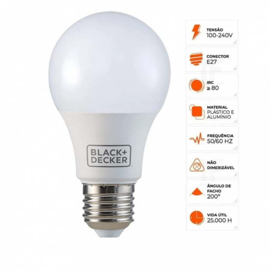 Kit 20 lâmpadas led 9w bulbo bivolt soquete e27 branco