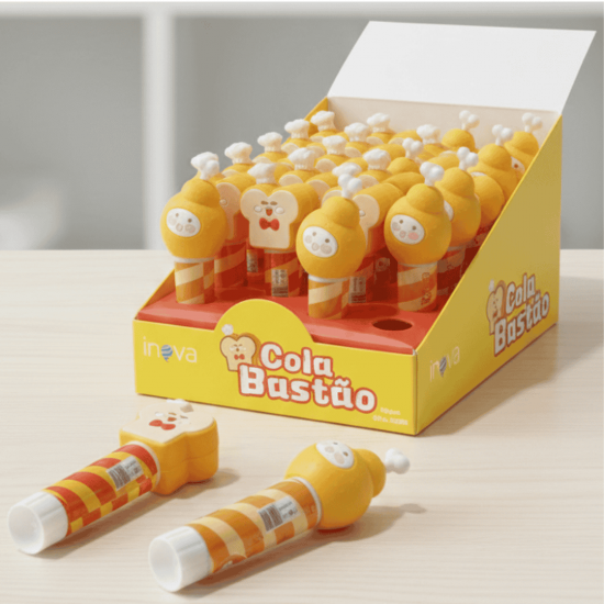 Kit 24 Colas em Bastão Escolar 20g Escritório Artesanato