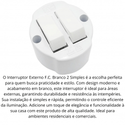 3 Interruptores Com 2 Teclas De Sobrepor redondo