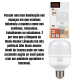 Kit 3 lâmpadas led super bulbo alta potência 30w black + decker