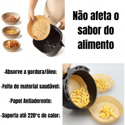 150 peças Forma de airfryer descartavel antiaderente de papel cozinha redondo fritadeira cozimento protetor forro tapete