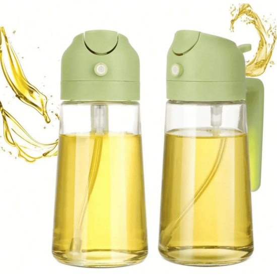 3 Porta Azeite de Vidro Azeiteiro Galheteiro 2 em 1 Spray Pulverizador