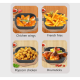 Kit 3 Forma de Silicone Air Fryer Assadeira Fritadeira Quadrada Antiaderente