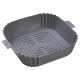 Kit 3 Forma de Silicone Air Fryer Assadeira Fritadeira Quadrada Antiaderente