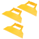 3 Espatulas de plastico com dente aplicação precisa de cola, argamassa, massa corrida 23cm