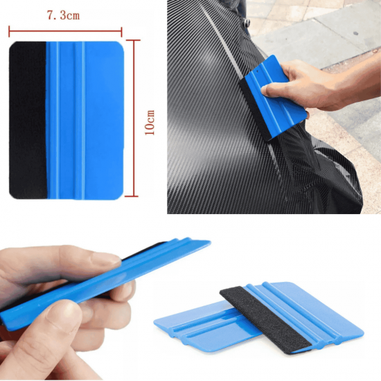 3 Espátulas Com Feltro Anti Risco Para Envelopamento De Adesivo