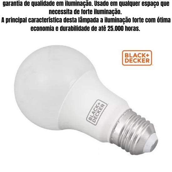 KIT 3 LAMPADAS LED BULBO 9W 6500K