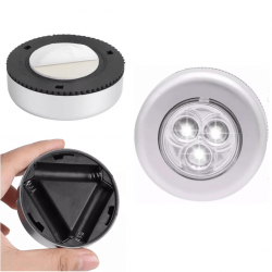 kit 3 Lâmpadas Adesiva De Emergência Com 3 LEDs Lampada Pequena
