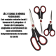 Kit 3 Tesouras Ponta Fina Aço Inoxidável Multiuso