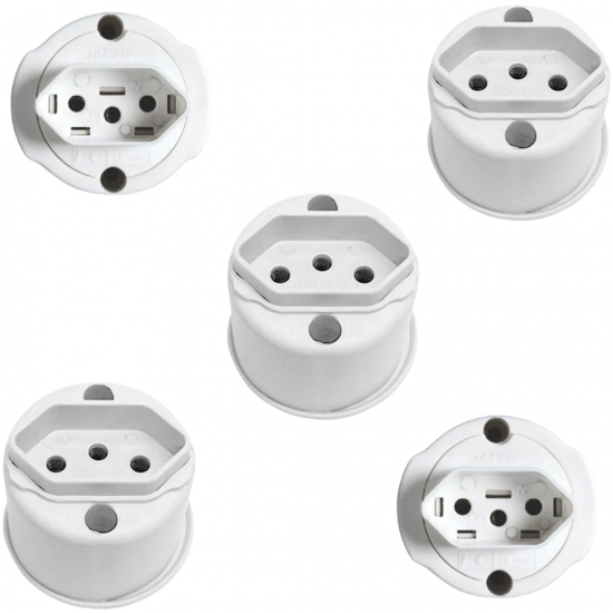 KIT 3 TOMADA EXTERNA DE SOBREPOR 20A