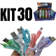 KIT 30 Cabos Carregador Reforçado carga Rápido para Android V8 inova Tubo