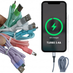 KIT 30 Cabos Carregador Reforçado carga Rápido para Android V8 inova Tubo