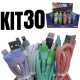 KIT 30 Cabos Carregador Reforçado carga Rápido para Iphone inova Tubo