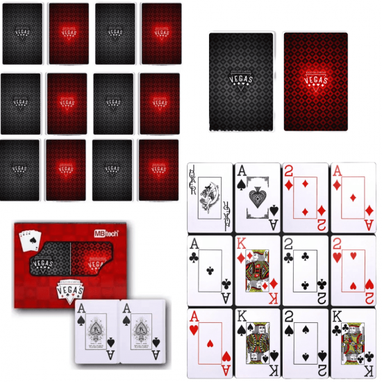 2 Pares de Baralho De Cartas De Papel 54 Cartas Jogos Em Família Diversão, Jogo De Baralho
