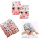 Kit 4 toucas para Banho Tintura Hidratação Com Elástico de Estampadas Plástico Reutilizável