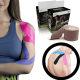 Kit 5 Fita Kinesio Bandagem Elástica 5cmx5m Tape Fisioterapia Adesiva Alivia a Dor Lesão Atleta