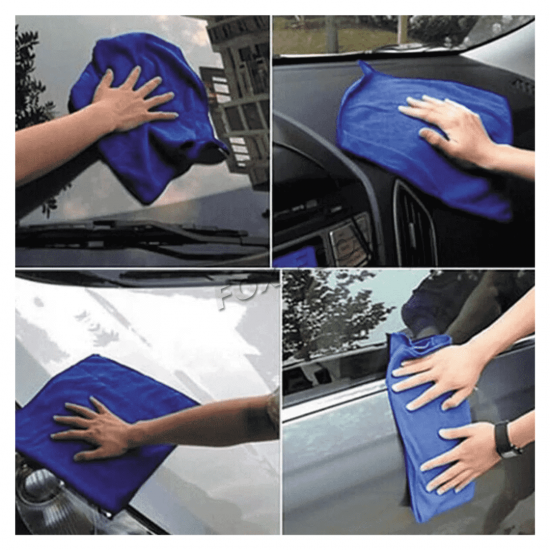 Kit 5 Panos Microfibra P/ Limpeza Multiuso Limpa Vidro Pia Pano Flanela Automotivo Flanela