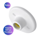 Kit 50 Luminárias Plafonier Plafon Redondo Lâmpada Teto E27 Soquete Bocal Bivolt
