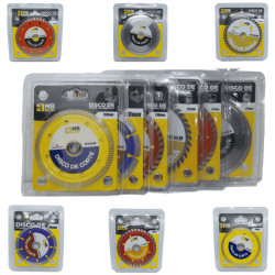 Kit 6 DISCOS DE CORTE VARIADOS , Corte Contínuo , Turbo , Segmentado ,Serra Circular Para Madeira