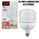 Kit 6 Lâmpadas Led Super Bulbo Alta Potência 50w black + decker